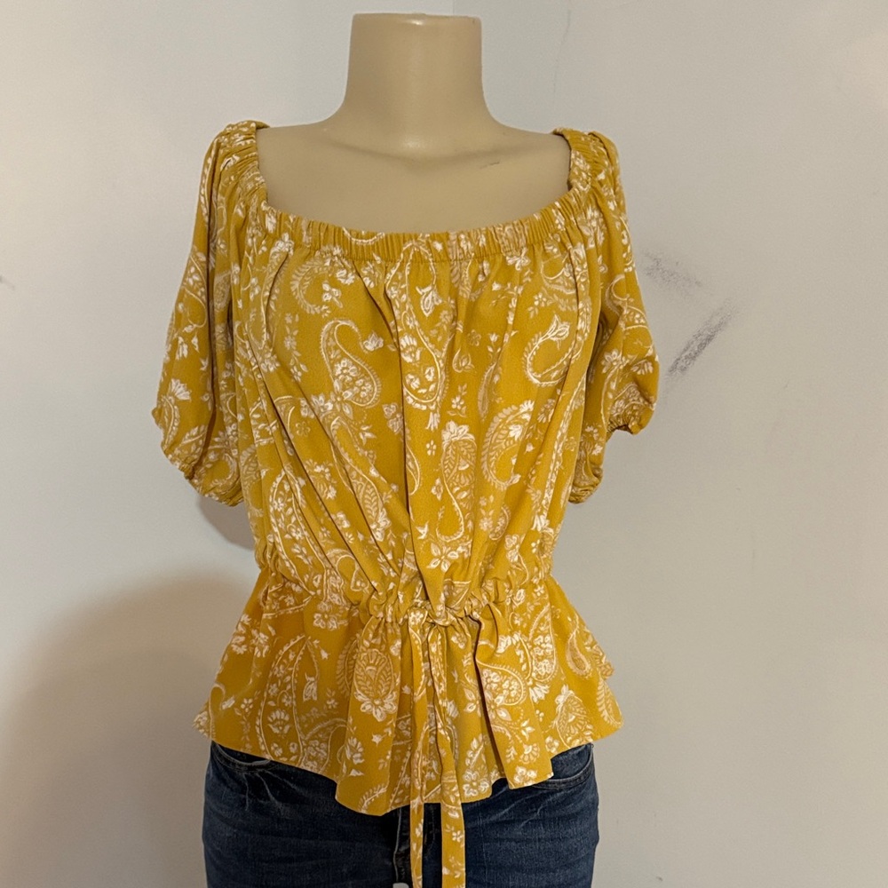 Yellow Paisley Women's Top